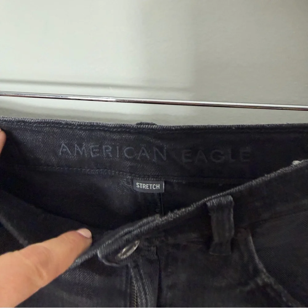 NEW American Eagle AE 90s High Rise Boyfriend Black Denim Jean Shorts